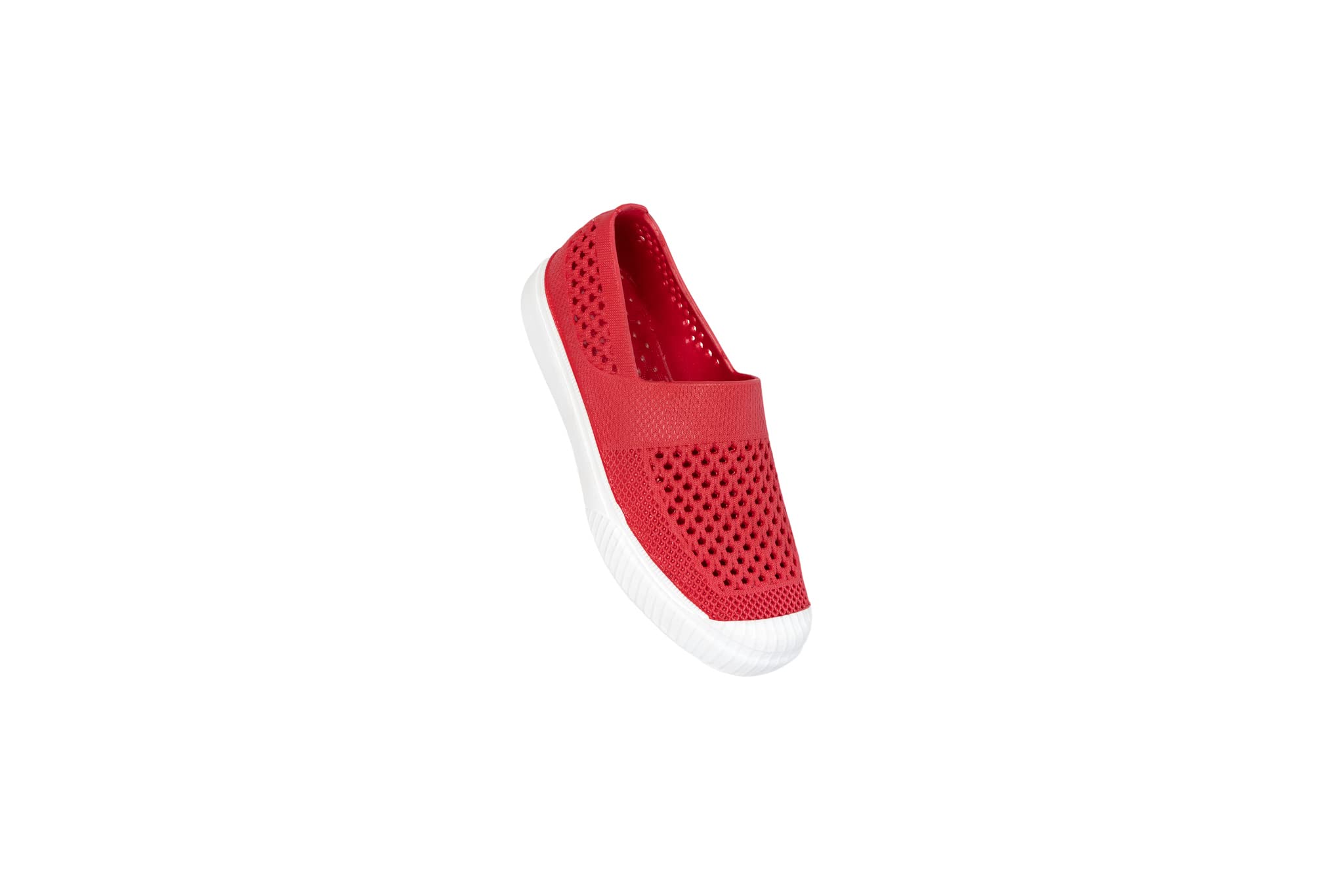 Layer 8 Ladies Slip on Shoe Lightweight Waterproof Flexible Walking Sneaker (Tomato, 7)