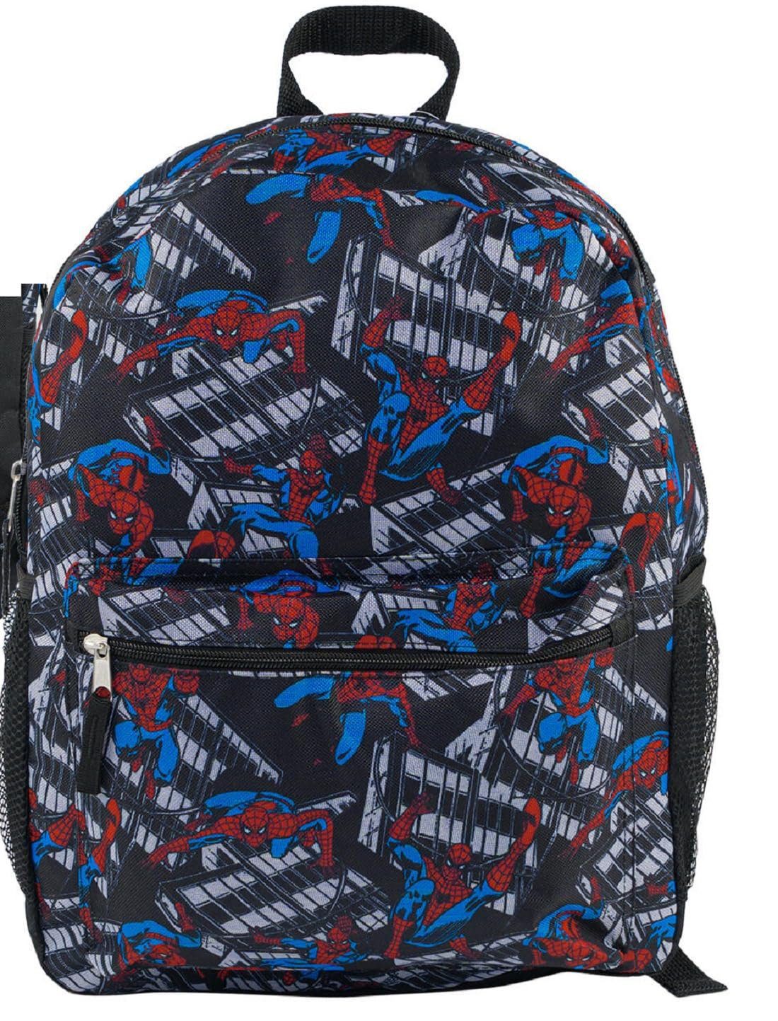 Fast Forward Spiderman Allover Print Backpack- 16 inches