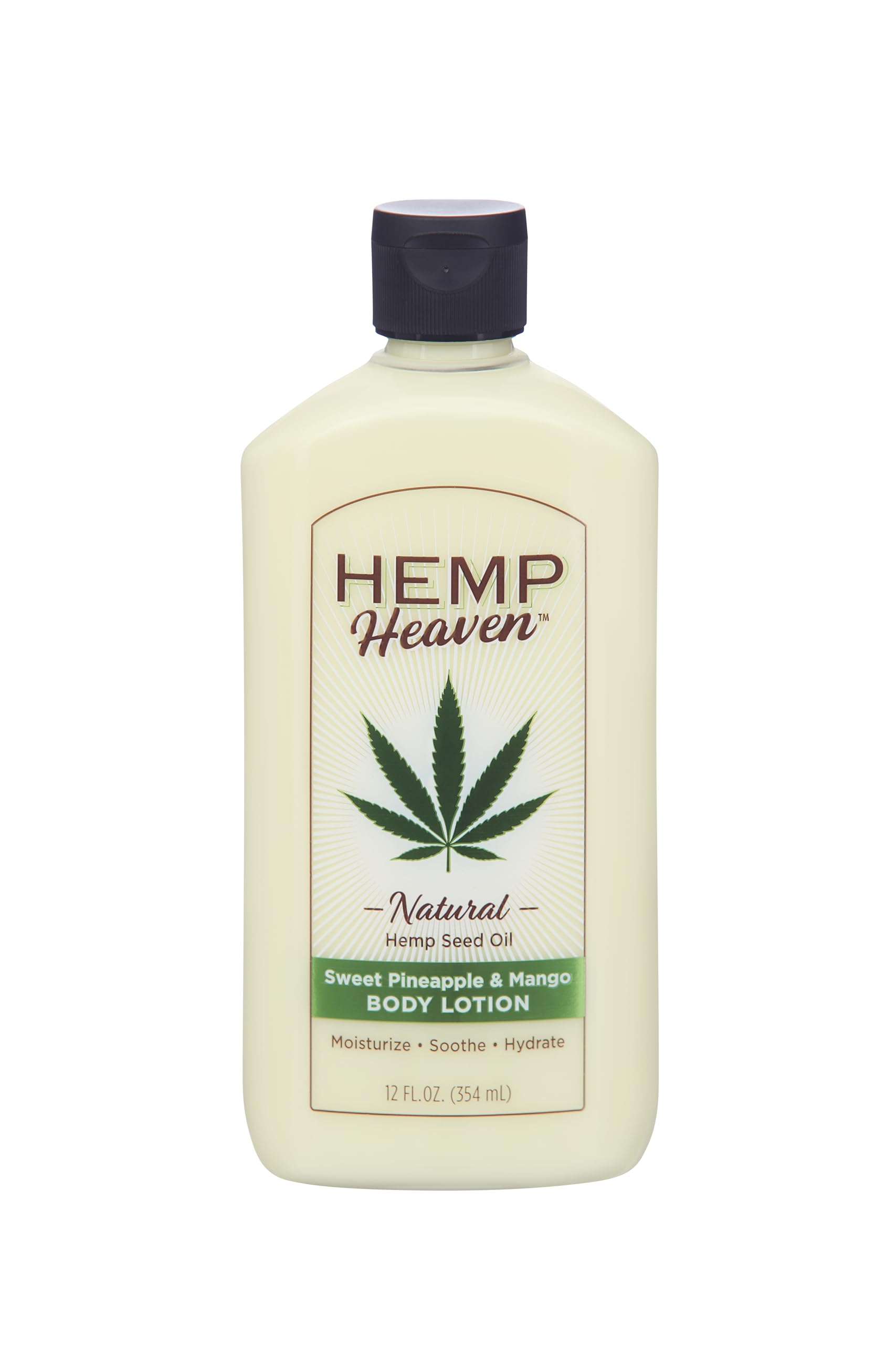 Hemp Heaven Moisturizing Body Lotion Sweet Pineapple & Mango Scent made with Natural Hemp Seed Oil For Men & Women, 12 oz.