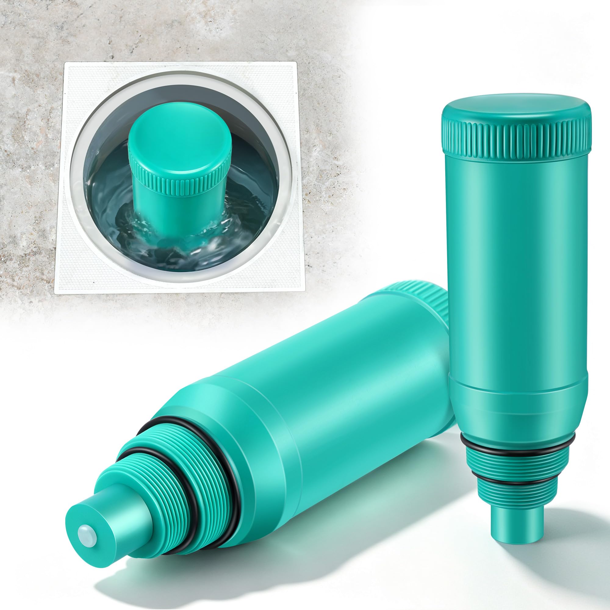 2 Pack 9'' Pool Skimmer Plug for 1 1/2" and 2'' Threaded Skimmers, Green