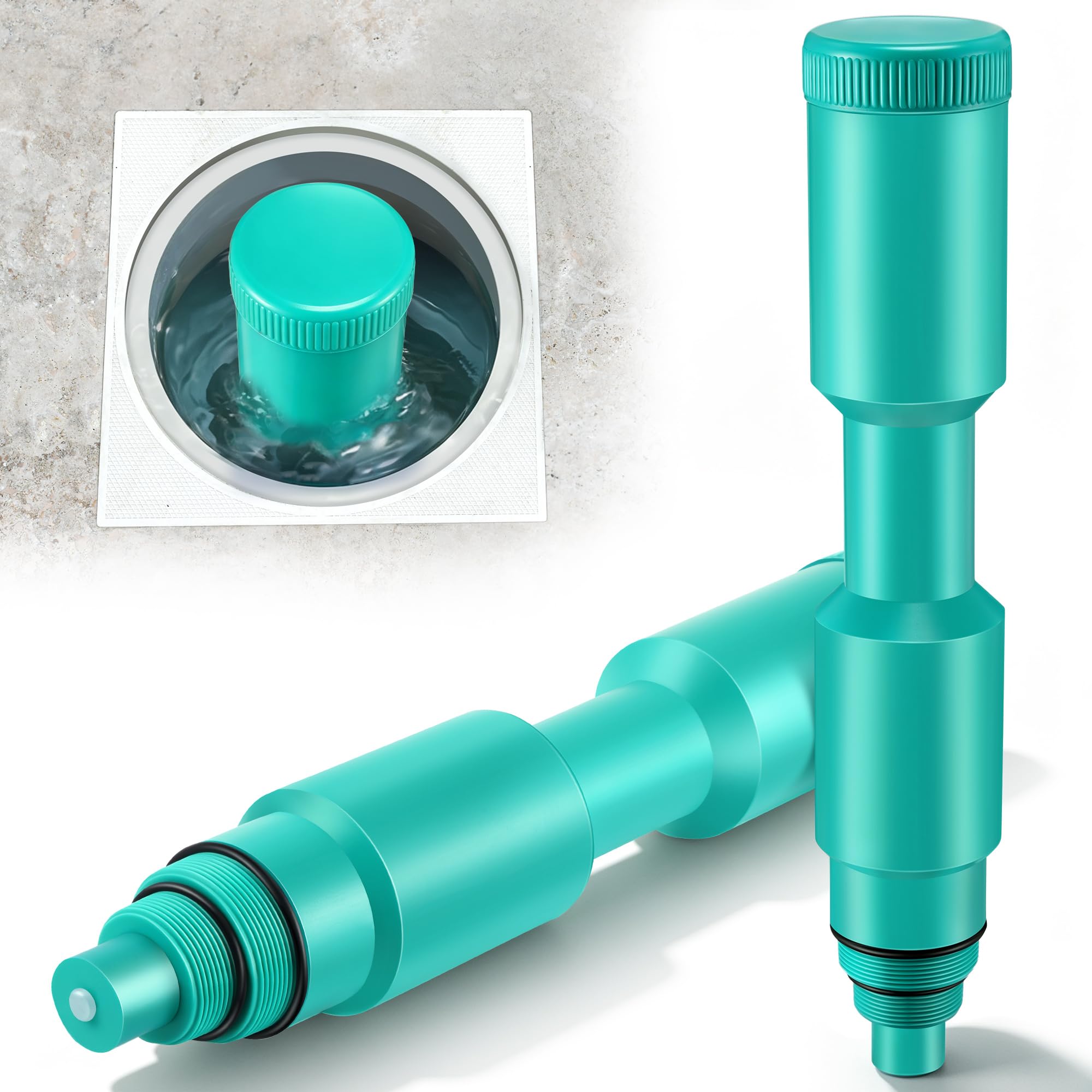 2 Pack 16.5'' Pool Skimmer Plug for 1 1/2" and 2'' Threaded Skimmers, Green