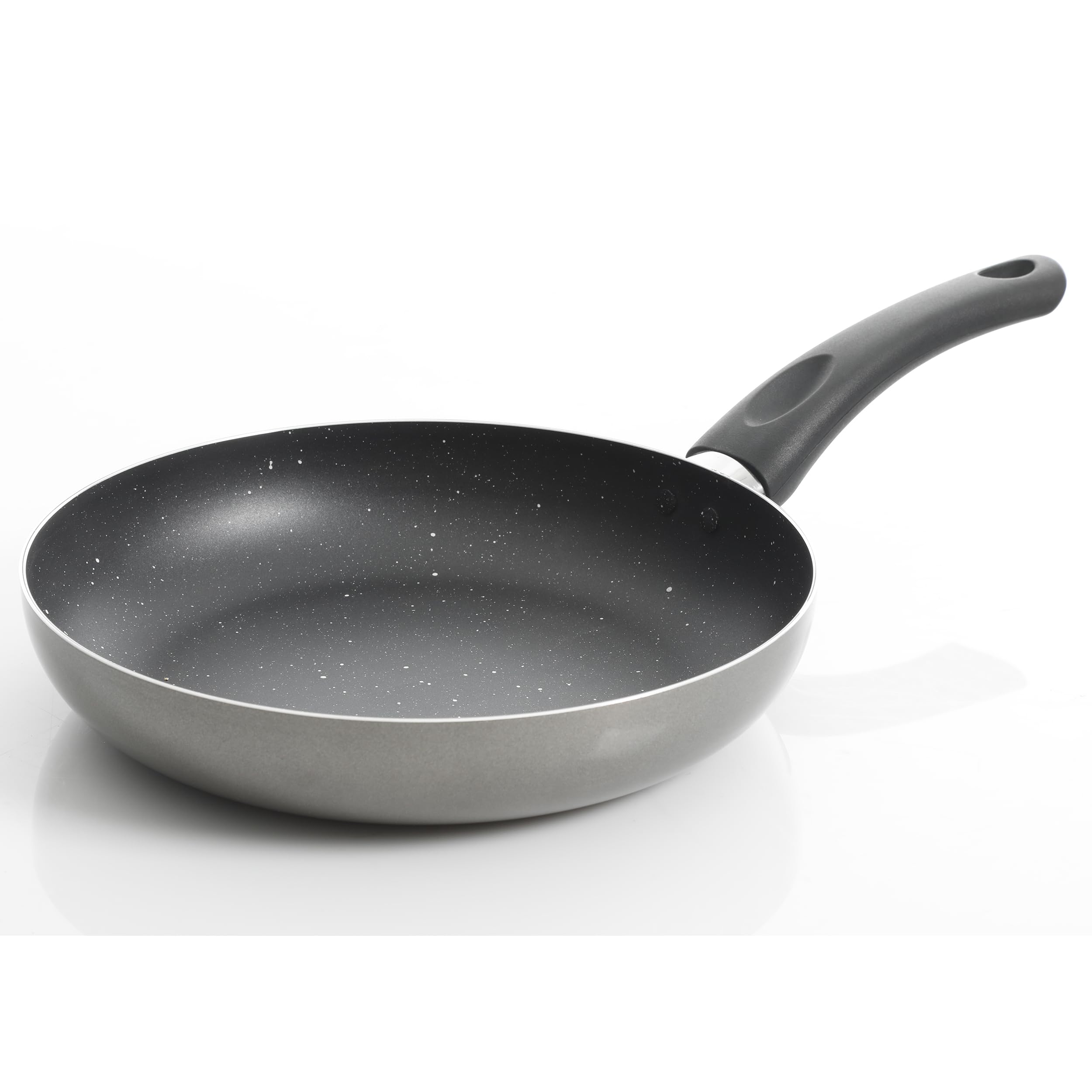 Gibson Home Oster Luneta Non Stick Aluminum Frying Pan with Bakelite Handle, 12-inch Length, Silver, Kitchen Cooking Accessories, 113736.01