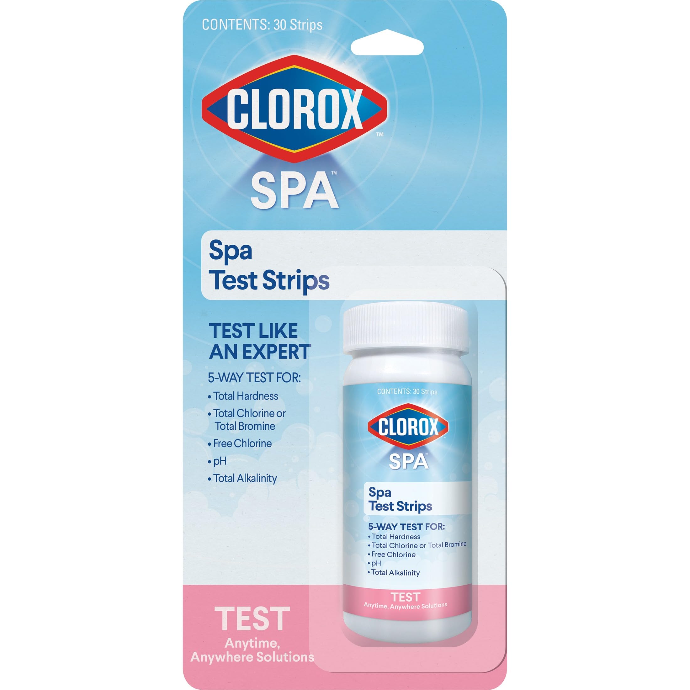 Clorox® Pool&Spa™ Test Strips, 5-Way Test Strips, 30 Strips