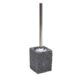 Maison Sucasa Toilet Brush and Holder Set, for Bathroom, Bathroom Accessory, Stone Design, Resin, Gray